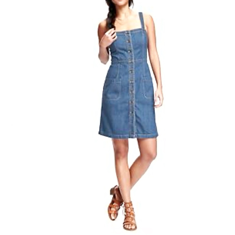 NWOT Old Navy Denim Button-Down Dress